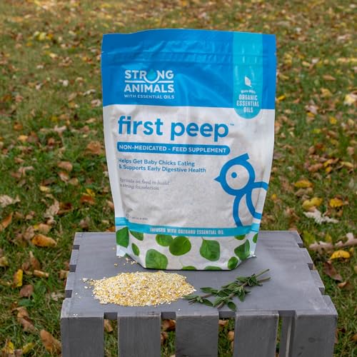 First Peep Chick Feed Supplement with Oregano Oil 2 lb | Non-medicated, Organic oregano oil, Kelp & prebiotics, Helps chicks start eating sooner, Supports early digestive health