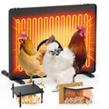 Chicken Coop Heater, 12 * 16inch Large Brooder Heater Plate for Chicks, Adjustable Height Brooder Warmer for 30-40 Baby Chicks, 5 Level Temp Adjustable Heating Plate, 75 Watt, Energy-Efficient & Safe
