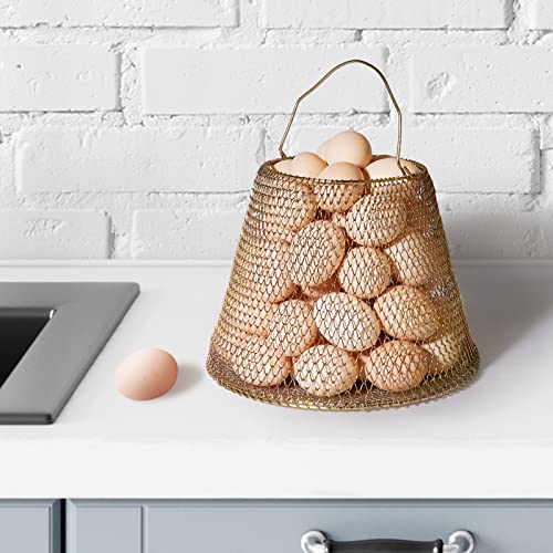 Egg Basket, Collapsible Mini Storage - Can Easily Load Eggs for Carrying and Collecting Eggs, Easy Washing, and Fast-drying, Country Primitive Farmhouse Style (Big) - color: Big