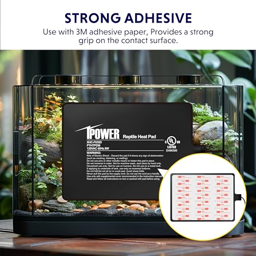 iPower Reptile Heat Pad 6X8 Inch 8W Under Tank Terrarium Warmer Heating Mat for Turtle, Lizard, Frog, Snake, Reptile, and Other Small Animals - size: 6 X 8 Inch, style: Heat Pad