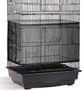 Adjustable Birdcage Seed Catcher Feather Catcher Bird Cage Cover Net Airy Soft Skirt Guard Birdcage Nylon Mesh Netting for Parrot Macaw Parakeet Round Square Cage (118 x 16 Inch, Black) - color: Black, size: 118 x 16 Inch