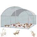 Outvita 13×10 FT Large Metal Chicken Coop Walk-in Poultry Cage | Waterproof & Anti-UV Round Arch Cover and Galvanized Mesh Support Ducks, Rabbits, Hens, Yard, Backyard or Farm Us - size: 156.0"L x 120.0"W x 78.0"H
