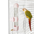 9.4 Fl Oz No Mess Bird Water Dispenser, Automatic Parrot Water Feeder with Spring Valve, Clear Cage Water Drinker for Parakeets Cockatiels Budgies Finch Lovebirds & Canary (Pink, 9.4 fl oz (280ml)) | Leak-proof bird waterer | For parrots, cockatiels, budg