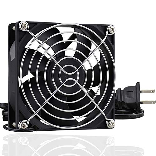 GDSTIME AXIAL 9225, New Muffin Fan, 110V 115V 120V 220V 240V AC 90mm 92mm Fan, for DIY Cooling Ventilation Exhaust Projects | AXIAL 9225, Muffin Fan, 80V - 240V, High Speed, for DIY Cooling Ventilation Projects - size: 92x92x25mm