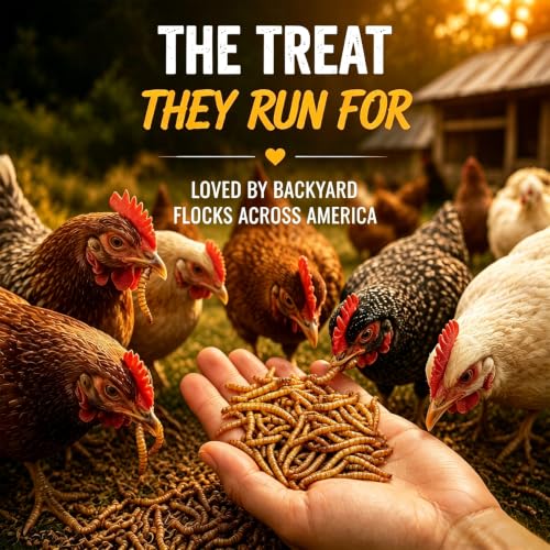 RANZ 10LB Dried Mealworms Bulk Bag for Chickens & Wild Birds, High Protein - size: 10 Pound (Pack of 1)
