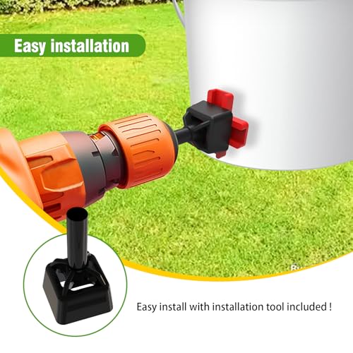 Horizontal Water Nipples Automatic Poultry Nipples for Chicken Waterer Kit Drinker with Drill Bit (10)