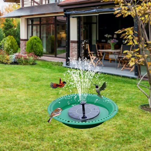 OVZILKI Bird Baths for Outdoors Heavy Duty, 10 inch BirdBath Bowl Only with Rust-Proof Black Chains, Hanging Bird Bath Hanging Bird-Feeder for Garden Backyard Decor (Green 1 Pack) - color: Green, size: 10in 1pack