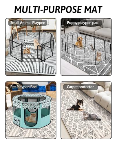 BNOSDM 91" X 63" Washable Bunny Cage Liners Large Rug for Rabbits Large Non Slip Pad for Bunnies Resuable Rabbit Liner for Chinchillas Cats Guinea Pigs Ferrets Dogs - size: 91" X 63"