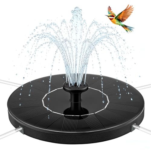 1.5W Solar Fountain, Solar Water Fountain with 6 Nozzles, Solar Water Pump Floating Fountain for Bird Bath, Pond, Garden, Pool, Fish Tank - color: 1.5w Solar Fountain Pump