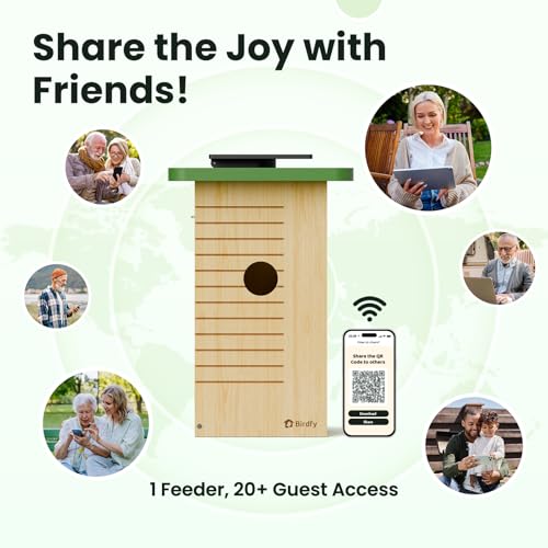 Smart Bird House with Camera Solar Powered, 1080HD Live Video & Night Vision for 24/7 Nesting Recording, Auto Detect & Notify, Ideal Nature Gift for Bird Lovers, AI Identify Lifetime Free