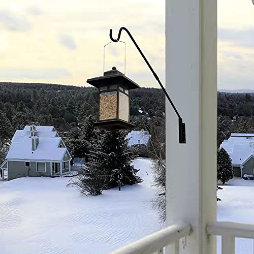 Juegoal Heavy Duty Deck Hook, 25 Inch or 36 Inch Wall Mounted Extended Reach Deck Hook Wall Pole Plant Bracket for Hanging Bird Feeder, Plants, Suet Baskets, Lanterns, Wind Chimes - size: 1 Pack