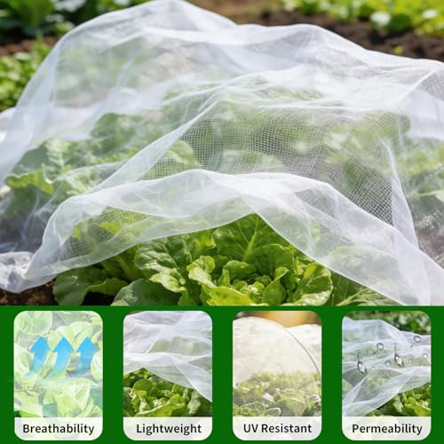 Garden Netting, 4'x10' Plant Netting Pest Barrier Bird Mosquito Net for Garden Protection, Garden Plant Cover Row Cover Raised Bed Screen Mesh for Vegetables Fruits Flowers Crops Plants Greenhouse - size: 4ft x 10ft