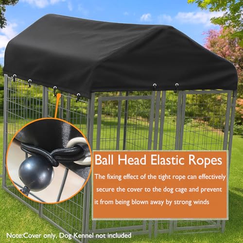 Outdoor Dog Kennel Cover 8'Dx4'W UV Resistant Waterproof Full Coverage for Dog Kennel Replacement Cover - color: 8'Lx4'W
