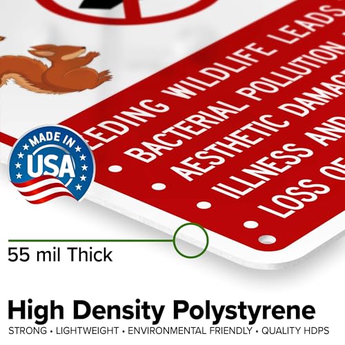 Do Not Feed Ducks Geese Or Any Other Wildlife Sign Sign, 10x14 Inches, 55 mil thick HDPS (high density polystyrene), Made in USA by My Sign Center - size: 10x14 Polystyrene