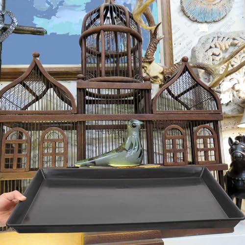 Ipetboom Dog Crate Tray Replacement 2 Pcs Dog Crate Pans Replacement Tray Plastic Bottom Kennel for Pet Cages s Kennels s Cat Rabbit Black Large - size: 44x29cm