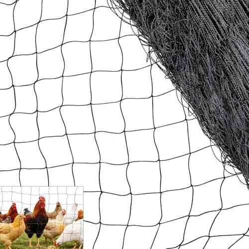 50 x 100 ft Bird Netting for Chicken coop 2.4" Mesh Poultry Netting, Protects Garden, Fruit Trees & Poultry from Birds & Small Animals