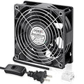 EC 120mm x 38mm Muffin Fan AC 110V 120V Axial Cooling | Ball Bearing, Small 4 inch High Airflow for Electronic Cabinet Server Case Greenhouse Ventilation Exhaust Projects - style: 120mm x 38mm