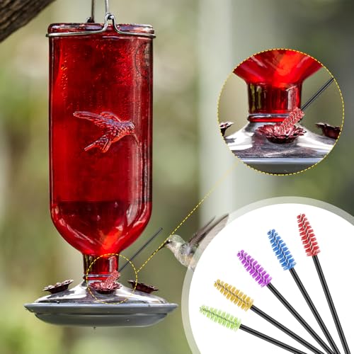 Hummingbird Feeder Cleaning Brush 19 Pieces 3 Size Mini Nylon Double Headed 2 in 1 Hummingbird Brush Hard to Reach Places Tiny Cleaning Kit(Yellow) - color: Yellow
