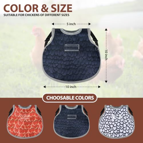 Chicken Saddles for hens,Chicken Apron Back Protector for Hens with Adjustable Strap，Chicken Hen Mating Saddle，Identification Card (White) - color: white