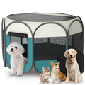 Portable Pet Playpen for Cat Dog: Foldable Cat Playpen Enclosed Pet 10lbs | Small Puppy Kitten Pop Up Collapsible Tent Crates Kennel Carry Bag 600D Oxford Waterproof Base Indoor Outdoor Travel Camping - style: S [28.7" × 28.7" × 16.9"]