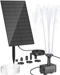 Biling Solar Fountain Water Pump Outdoor with Tubing for Pond BirdBath | Solar Bird Bath Fountain with Dry-Run Protection, 5 Nozzles for Garden, Backyard, Fish Tank,Water Features - size: 1.5W