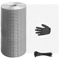 8in x 25ft Hardware Cloth 1/4 inch Chicken Wire Fencing Mesh | Hot-Dip Galvanized Welded Heavy Duty 23 Gauge steel for Garden, Rabbit Cage, Rodent Poultry Enclosures & Predator Protection - size: 8in×25ft