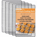 5PCS Cooling Racks for Cooking and Baking 10" x 16" Wire Rack Baking Rack, Cookie Rack, Heavy Duty Metal Wire Rack for Grilling, Roasting, Cooking, Drying,Oven Safe Dishwasher Safe