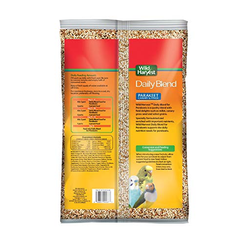 Wild Harvest Daily Blend Nutrition Diet for Parakeet, Canary and Finch 10 Pounds, Orange flavour - size: 10 Pound (Pack of 1)