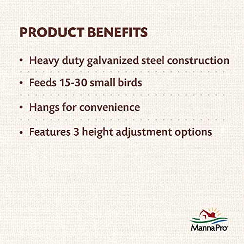 Harris Farms 1000293 Galvanized Hanging Poultry Feeder, 15 lbs, Metal - size: 15 lb