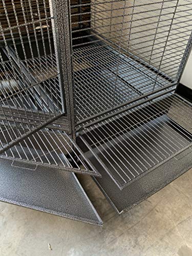 Parrot Escape Jumbo Corner Bird Cage Aviary (X-Large) - size: 73.0"L x 51.2"W x 51.2"H