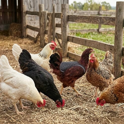 2PCS Chicken Saddle for Hens, Waterproof Printed Hen Saddle for Chickens, Chicken Apron Clothes for Poultry Protector Wing Back Feather Fixer Supplies(Fits Medium Large Size) - color: CHICKEN CLOTHES-Black
