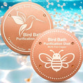 OICEME Bird Bath Purification Disc Pure Copper Outside Winter Solar Power Birdbath Deicer Cage Hanging Bowl Metal Deck Railing Glass Concrete Ceramic Stone Ground Water Bird Bee - color: Gold 2PCS Bird&Bee
