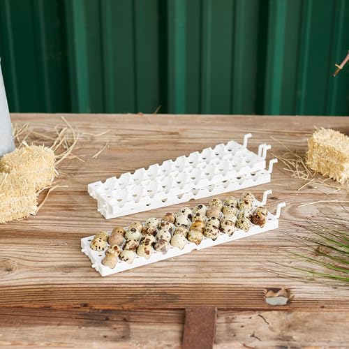 Farm Innovators 6 Pack Quail Rails - 20 Spot Small Egg Trays Only, Fits up to 120 Eggs Total - Compatible with Model 3200 Automatic Egg Turner | For quail and other small eggs; replaces the standard rails on model 3200 automatic egg turner; holds up to 12