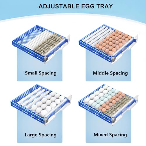 Automatic Eggs Incubator, Large Incubators for Hatching Eggs | Automatic Egg Turning & Temperature Control, Poultry Hatcher Machine for Chicken Duck Goose Quail Bird (128 Eggs) - size: 128 Eggs