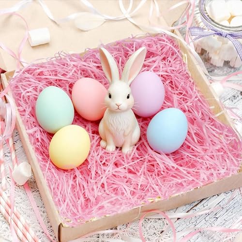 Seifar 24.7 oz/700g Pink Easter Grass Basket Filler, Recyclable Shred Paper Shred Fillers Easter Basket Grass for Easter Gift Basket Gift Wrapping Party Decorations - color: Pink, size: 700g