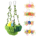 KATUMO Conure Nest, Bird Breeding Bed Cockatiel Snuggle Nest Parakeet Swing Bed for Small Pets, Size Large - color: Green, size: 6.7"L x 6.7"W x 3.5"Th