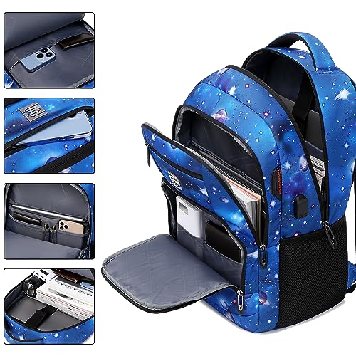 Laptop Backpack,Business Travel Anti Theft Slim College Backpack | Water Resistant Durable Computer Bag Gift for Women & Men Fits 15.6 Inch Laptop and Notebook - Dreamy Blue - color: Dreamy Blue, size: 15.6 Inch, style: Laptop