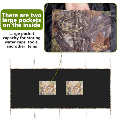 Hunting Tree Stand Blinds-Treestand Camo Blind Cover- Hunting Camouflage Ground Blinds with Zipper for Hunting Deer, Turkey (Frames Not Included)