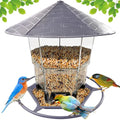 Bird Feeders for Outside, Adjustable Feeder with Sturdy Wire and Roof, Plastic Birds Feeder for Garden, Backyard, Terrace - color: 1 Pack
