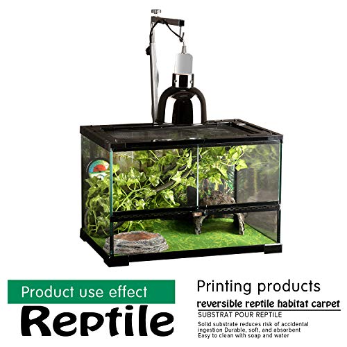 Reptile Carpet, 30 * 12in Pet Terrarium Liner,Reptiles Cage Mat/Substrate for Snakes, Chameleons, Geckos and Kitchen Use(2sheets) with Tweezers Feeding Tongs - size: 30 * 12in
