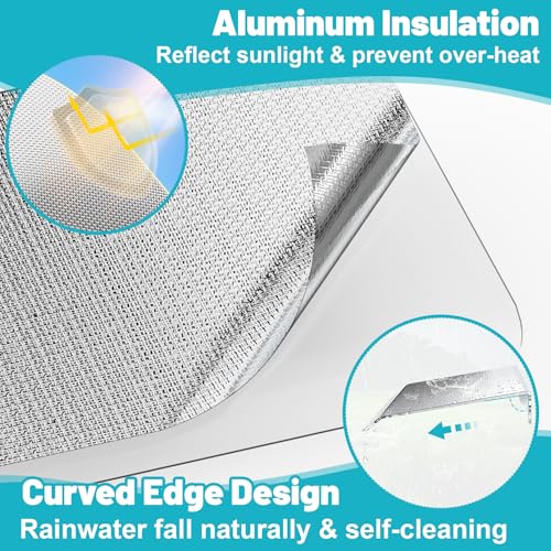 Weatherproof Cover for Chicken Coop Doors, Awning with Aluminum Protection for Automatic Chicken Coop Door, Prevent Rain & Snow, Roof Cover for Chicken Coop Window/Door Accessories