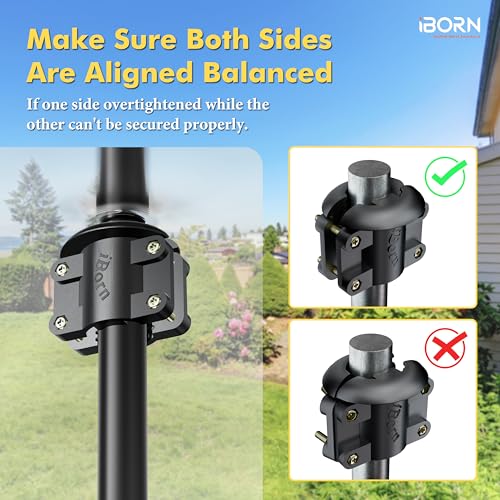 iBorn Squirrel Baffle Support Bracket, Squirrel Baffle Accessory Buckle Stopper for Bird Feeder Pole, Pack of 2