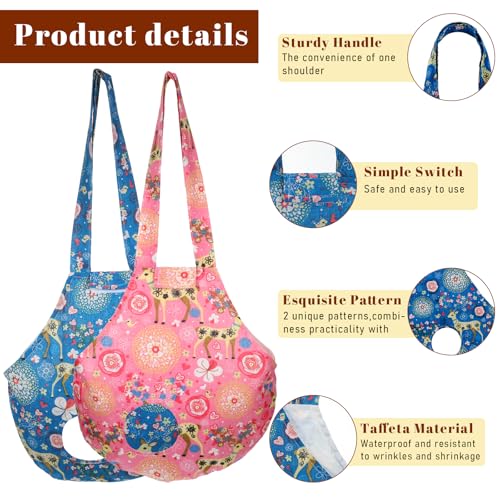 2 Pack Chicken Carrier Holder Bag, Canvas Chicken Carrier Sling Catching Hand Bag for Hen Rooster Poultry Poultry Transport, Travel - style: Deer