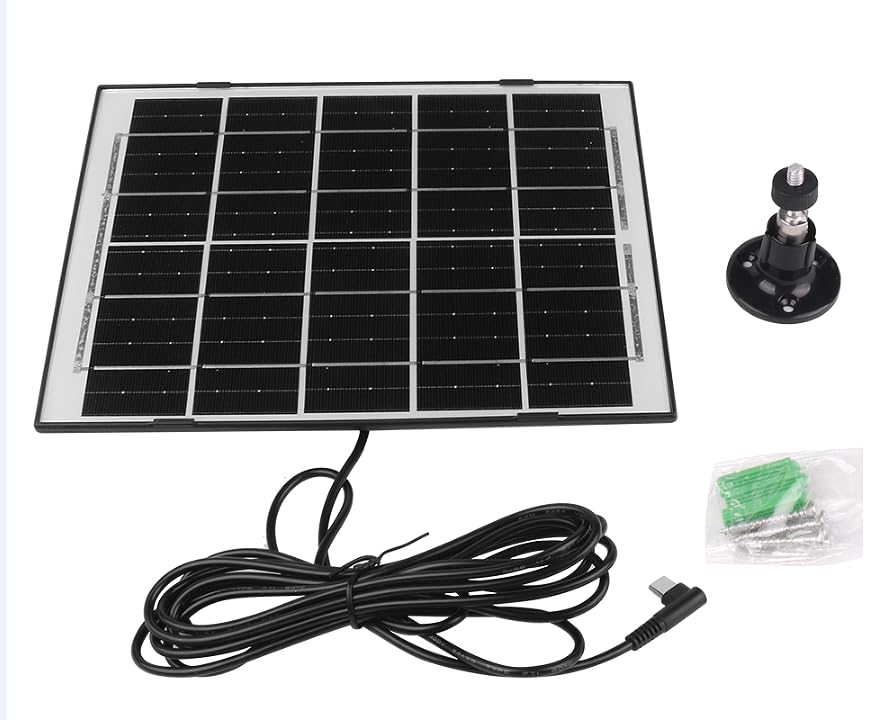 AsFrost 6V High-Efficiency Solar Panel 7W for Most Chicken Coop Door | USB-C Port,Advanced Cold-Proof Monocrystalline,360° Adjustable Mount, IP65 Waterproof Solar Charger for Chicken Door