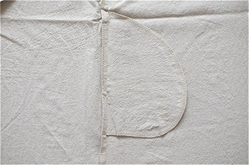 Cotton Linen Japanese Apron Halter Cross Back Bandage X Shape Aprons Two Pockets - color: Orangered