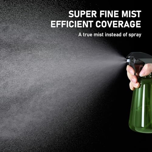 Spray Bottle for Plants 2 Pack, 16oz - Ultra Fine Mist, Plant Mister Indoor | Empty Spray Bottles, Leak Proof Misting Water Sprayer for Gardening, Planting, Hair, Cleaning Solutions - Funnel Included - color: Green & Brown