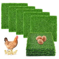 DI QIU REN 10 Pack Thickened Chicken Nesting Pads 12×12×1.37inch, Washable Artificial Grass Nesting Box Liners, Chicken Laying Pads Reusable Laying Turf Mats for Chicken Coop Pet Indoor Outdoor