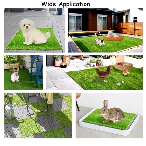 4 Pack Washable Chicken Nesting Pads Artificial Grass Rug Carpet Cuttable Chickens Nest Box Bedding Liners for Hen Coop Egg Duck Chicks Goose - color: Green