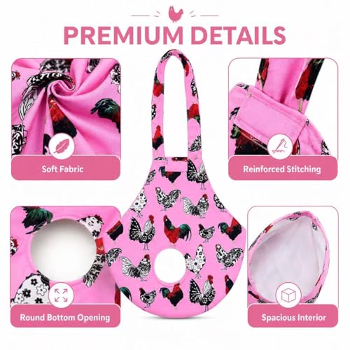 DZXZY Chicken Holder Bags Hen Sling Carry Bag Chicken Carrier with Handle Chicken Supplies Chicken Medic Bag Catching Hand Bag (Pink) - color: Pink