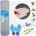 Hot-Dip Galvanized 1/2in Hardware Cloth 48x100ft 19G Chicken Wire Fencing | TUOKS Welded grid stays rigid; easily cut to shape around posts, rabbit enclosures, flower beds, and garden protection. - size: New 1/2 Inch 48in x 100ft